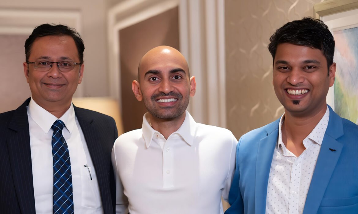 Clifford Quadros with Neil Patel and Yogesh Walawalkar
